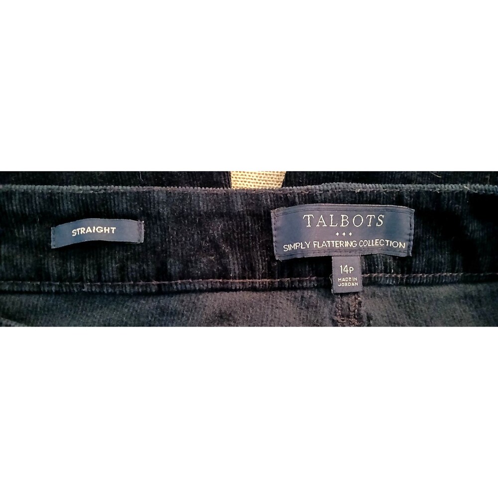 Talbots Corduroy Pants Simply Flattering Collection Women's 14P Navy Blue - Picture 6 of 8